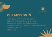 Our Mission Modern Contemporary Postcard Design