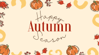 Leaves and Pumpkin Autumn Greeting Facebook Event Cover Design