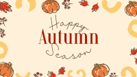 Leaves and Pumpkin Autumn Greeting Facebook Event Cover Image Preview