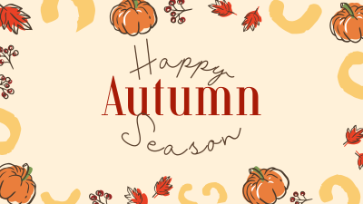 Leaves and Pumpkin Autumn Greeting Facebook event cover Image Preview