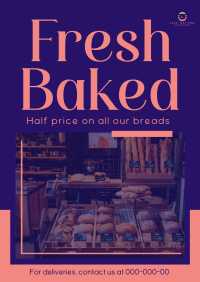 Fresh Baked Bread Poster Design