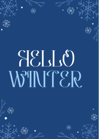 Cold Hugs And Snowflake Flyer Design