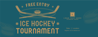 Ice Hockey Tournament Facebook cover Image Preview