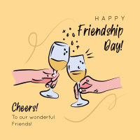 Friendship Day Cheers Instagram Post Design