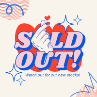 Minimal Funky Sold Out Instagram post Image Preview