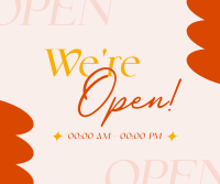 We're Open Now Facebook Post Design