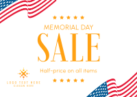 Memorial Day Sale Postcard Design