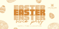 Easter Party Eggs Twitter Post Design