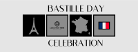 Tiled Bastille Day Facebook cover Image Preview