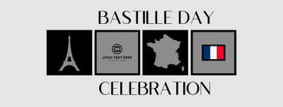 Tiled Bastille Day Facebook cover Image Preview