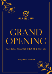 Grand Opening Elegant Floral Poster Image Preview