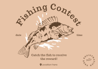 The Fishing Contest Postcard Design