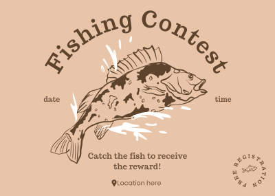 The Fishing Contest Postcard Image Preview