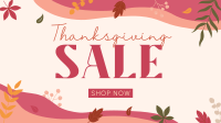 Thanksgiving Falling Leaves Facebook Event Cover Design