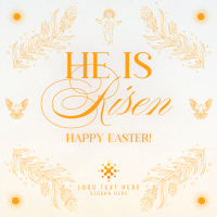 Rustic Easter Sunday Instagram Post Design