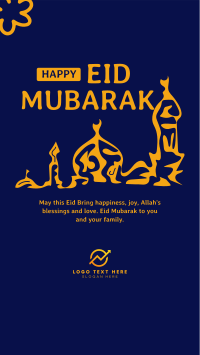 Liquid Eid Mubarak Facebook Story Design