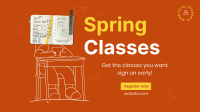 Spring Class Facebook Event Cover Design