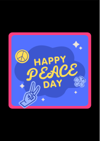Peace Day Text Badge Flyer Image Preview