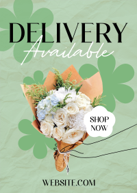 Flower Delivery Available Poster Design
