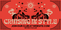 Psychedelic Motorcycle Show Twitter Post Image Preview