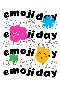 Emojis & Flowers Poster Design