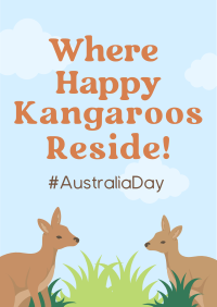 Fun Kangaroo Australia Day Flyer Image Preview