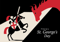 St. George's Day Postcard Design