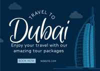 Welcome to Dubai Postcard Image Preview