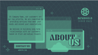 About Us Retro Window Facebook Event Cover Image Preview