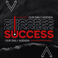 Success as Daily Agenda Instagram Post Design