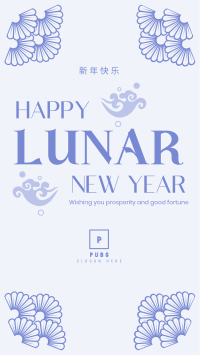 Good Fortune Lunar Year Facebook Story Design