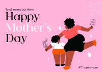 Happy Motherhood Postcard Design