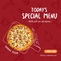 Today's Special Pizza Instagram Post Design