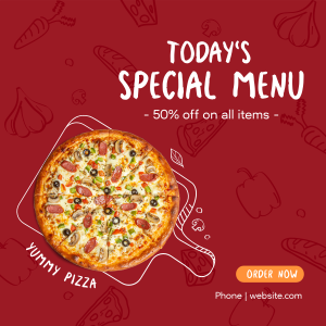 Today's Special Pizza Instagram post Image Preview