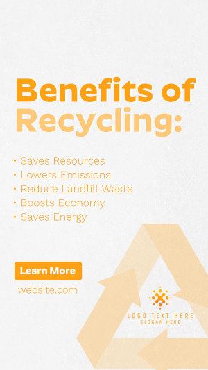 Recycling Benefits Instagram story Image Preview