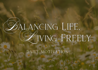 Balanced Life Motivation Postcard Image Preview