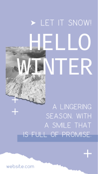 Hello Winter Instagram story Image Preview