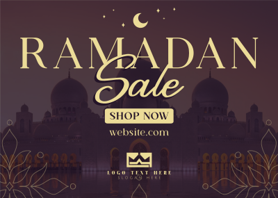 Rustic Ramadan Sale Postcard Image Preview