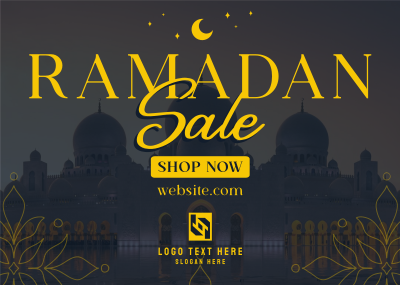 Rustic Ramadan Sale Postcard Image Preview