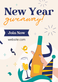 New Year Giveaway Poster Design