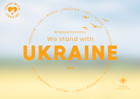 Ukraine Scenery Postcard Design