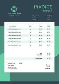 Professional Corporate Abstract Invoice Design