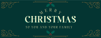 Christmas Holiday Ornament Facebook Cover Design