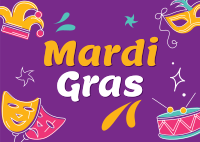 Mardi Gras Postcard Design