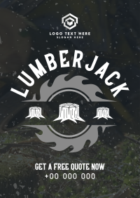 Rustic Master Lumberjack Flyer Design