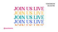 Colorful Live Facebook Event Cover Design