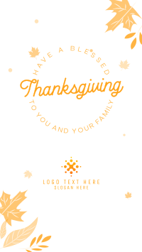 Thanksgiving Leaves Facebook Story Design