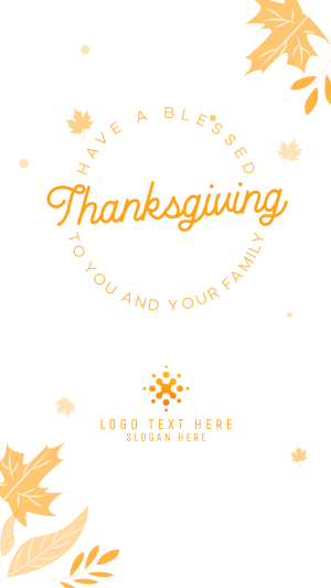Thanksgiving Leaves Facebook story Image Preview