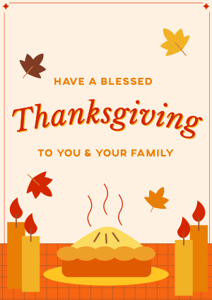 Blessed Thanksgiving Pie Flyer Image Preview