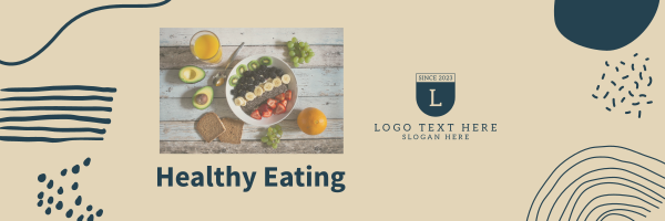 Healthy Eating Twitter Header Design Image Preview